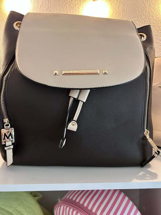 Mia K. Collection Handbags - MKF Collection Kimberly Vegan Leather Two-Tone Women's Backpack